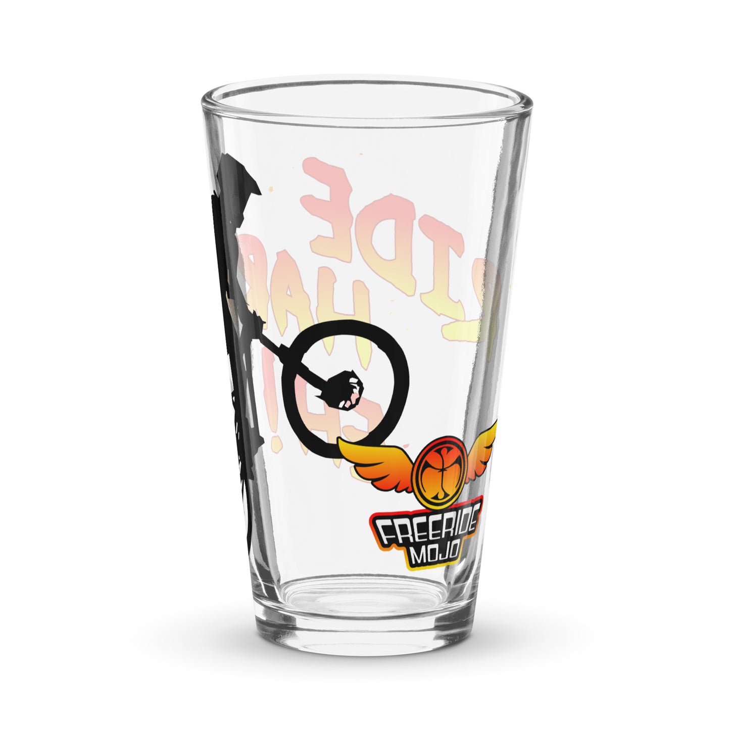 FRM Ride Hard Shaker pint glass